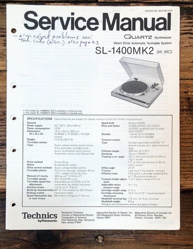Technics 1400 mk2 - technics, record
