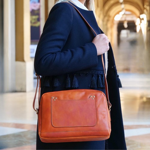 Femme sac besace - , cuir
