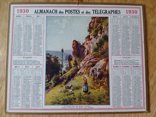 Calendrier ptt almanach de - calendrier,