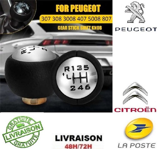 Pommeau levier vitesse 6 - levier,