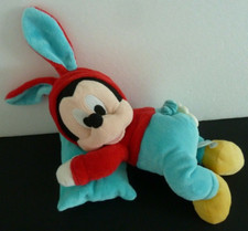Z11. DOUDOU PELUCHE MICKEY DISNEY NICOTOY MUSICAL OREILLE LAPIN OREILLER - TTBE