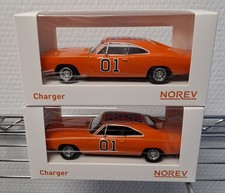 Lot 2 Voiture Charger Shériff "Général Lee"  Série TV 1/43 Norev Neuf Boite