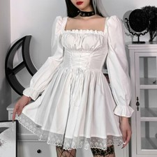Femmes Dentelle Robe Court