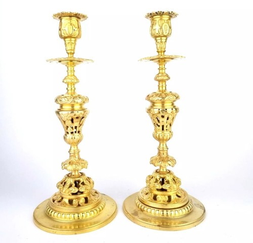 Paire bougeoirs flambeaux - de,