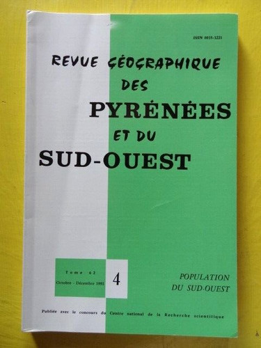 Revue géographique pyrénées - revue,