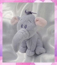 Doudou Peluche Éléphant Assis Mauve Lumpy Hochet Disney Baby 10 cm
