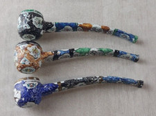 Lot d'anciennes pipes à opium