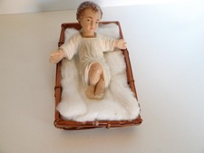 Santon Pieraccini Bacci    l'Enfant Jesus et son berceau a restaurer   L 12,8 cm