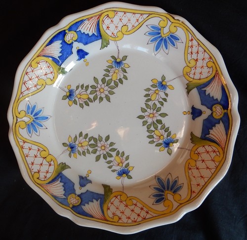 Assiette ancienne faïence - ancienne, en
