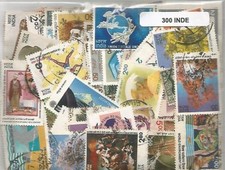 Lot  de 300 timbres d'Inde