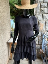 Robe noire à volants SANDRO