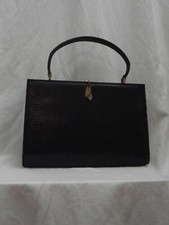 Sac en lezard noir des années