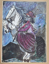 Lithographie couleur d'après Pablo PICASSO : Toros y Toreros. Picador