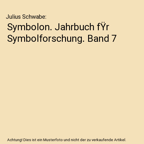 Symbolon jahrbuch fÿr - jahrbuch,
