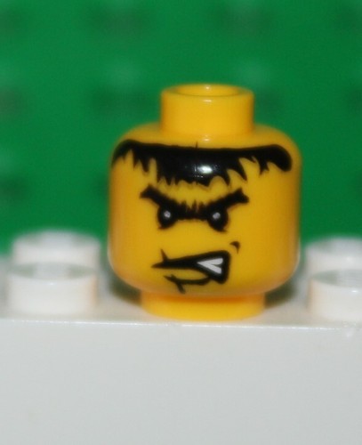Tête lego minifig - tête, angry