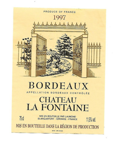 Etiquette vin château la - etiquette,