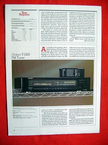 Onkyo g10 grand integra fm - t-g10,