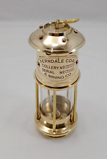 Ancienne lanterne bateau à pétrole mineur nautique en laiton poli lampe marit...