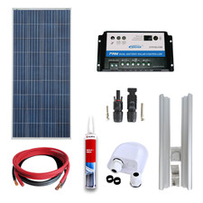 Kit panneau solaire photovoltaïque 150W support camping-car câbles