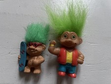2 Figurines TROLL vintage 90