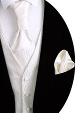Beytnur Gilet Cravate Pochette de Mariage Cravate N° 19.1 Gr. 44-62 & 90-114