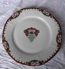 6 assiettes plates en porcelaine de Limoges  Art Déco vers 1930