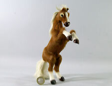   PETIT CHEVAL CABRE en poils véritables, vintage, 21 cm