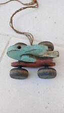 ancien jouet en bois animal a