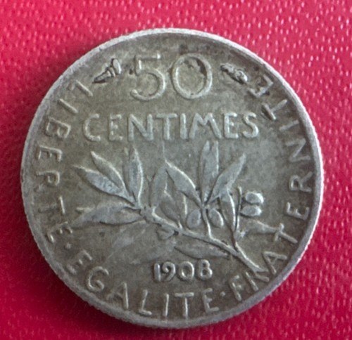 Centimes semeuse 1908 - 50,