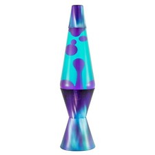 ® - Lampe Aurore Boréale 2047 cire violette liquide sarcelle base et capuchon...