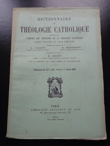 Dictionnaire theologie - de,
