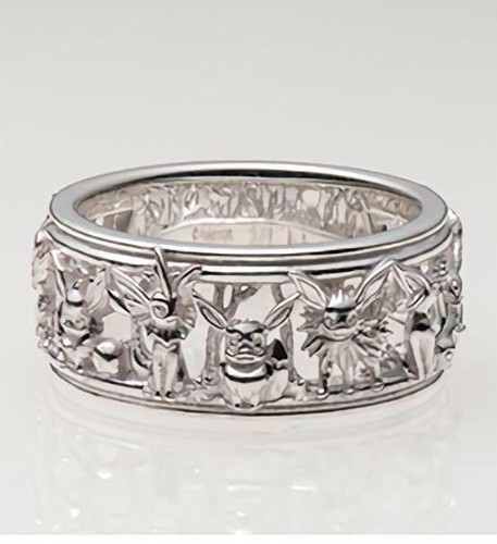 Bague argent eevee vaporeon - argent,
