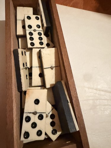 Ancien jeu dominos os et - jeu,