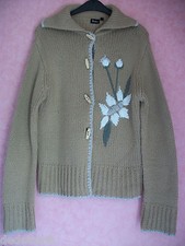 Gilet FOLIA laine boutons bois pull vintage sweat très bon état