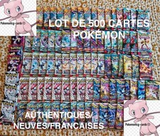 LOT DE 500 CARTES POKEMON NEUVES/FRANCAISES Sans doubles - MINIMUM 50 Brillantes