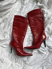 Vintage italian red leather