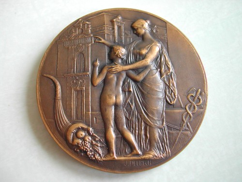 Médaille bronze art nouveau - bronze,