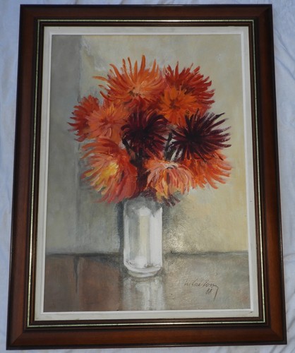 Tableau huile sur - , carton