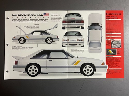1989 ford saleen mustang ssc - ford,
