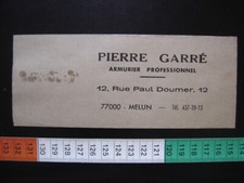 Sachet en papier neuf PLOMB MUNITION Article de Chasse GARRE Armurier 77 MELUN