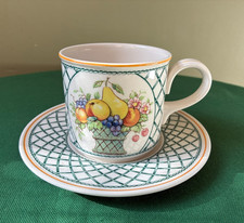 Villeroy et Boch Basket Grande Tasse (8 cm) + Sous Tasse - Parfait état