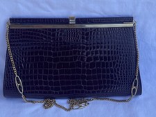 Sac cuir vintage genuine leather bag type croco sac