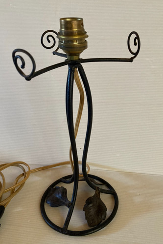 Pied lampe fer forgé - de,