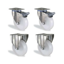 Lot roulettes pivotante à