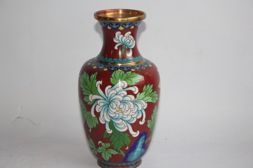 Vase émaux cloisonnés