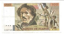 Rare 100 Francs Delacroix