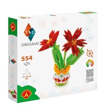 Origami 3D 501829-3D Origami Pot Flower - Beautiful 3D Paper Sculpture with Pate