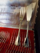 Ménagère 24 Pièces Service à Poisson Filet/Coquille "Boulenger" en Métal Argenté