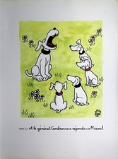 [HUMOUR] Jean EFFEL : La leçon d'histoire, LITHOGRAPHIE signée, 1943