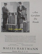 PUBLICITE MALLES HARTMANN ARMOIRE VALISE ART DECO OLD ENGLAND DE 1930 FRENCH AD